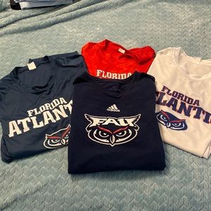 Four Florida Atlantic University Shirts